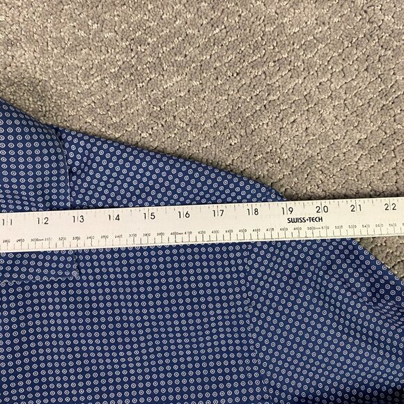 Eton Contemporary Fit Shirt Men's 42 16.5 Brighton Blue White florets Button Up - Picture 11 of 13